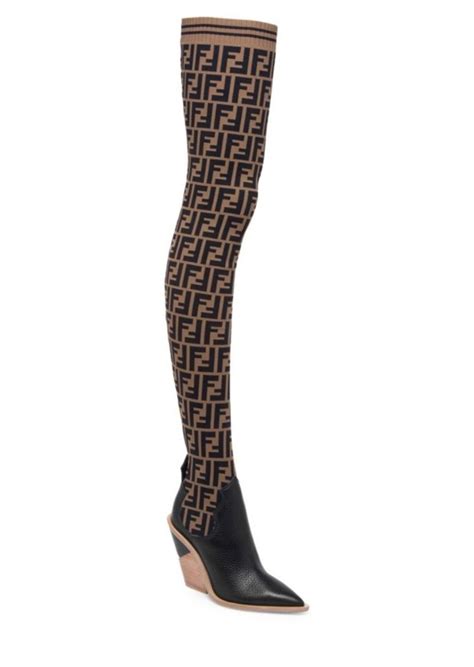 fendi boots size 11|fendi thigh high sock boots.